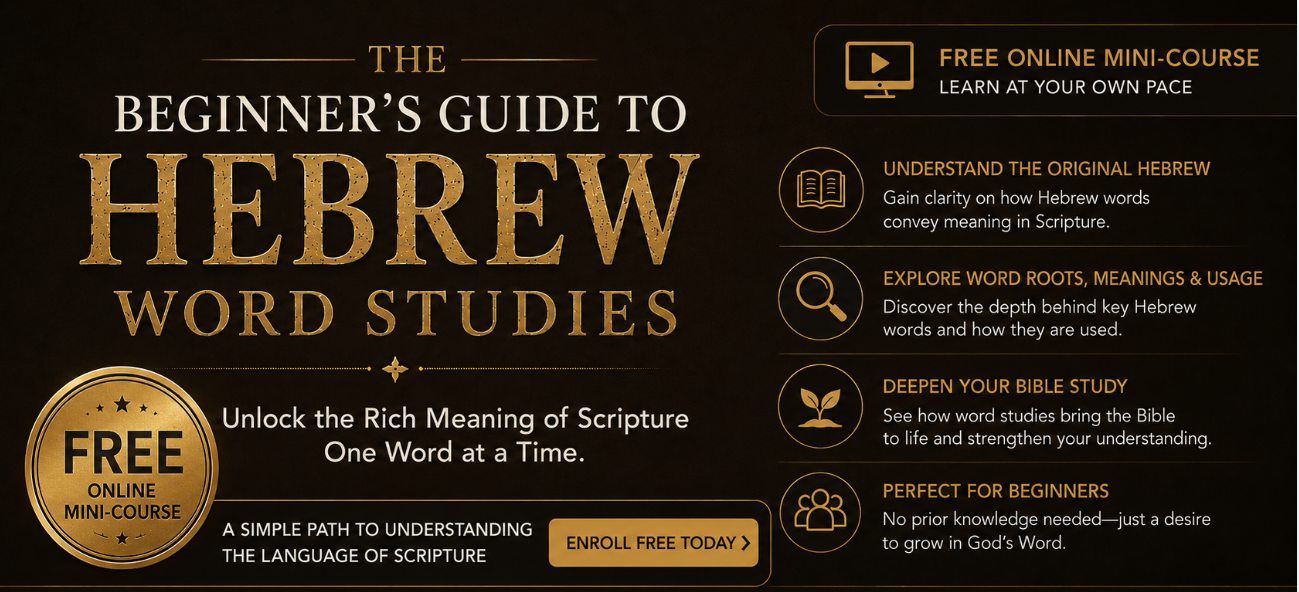 The Beginner's Guide to Hebrew Word Studies